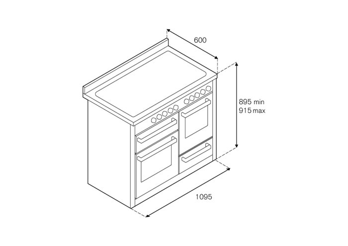 110 cm 6-burner electric triple oven | Bertazzoni